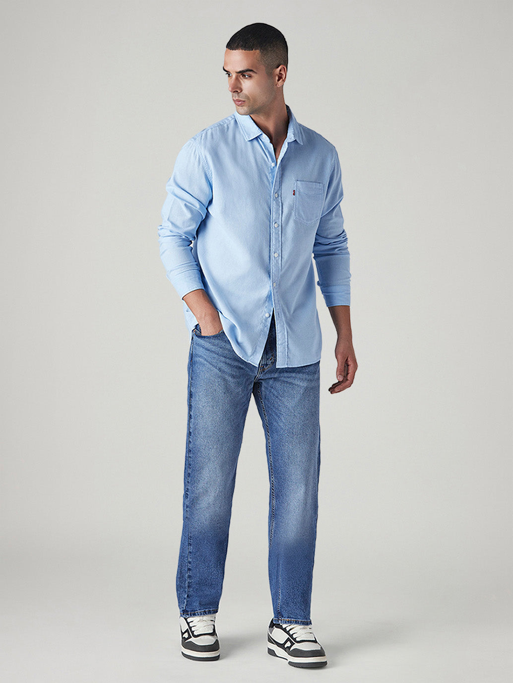 Men's 511 Blue Slim Fit Mid Rise Jeans - Styleshot View