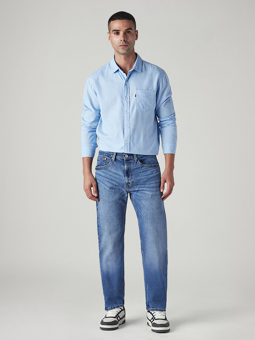 Men's 511 Blue Slim Fit Mid Rise Jeans - Front View