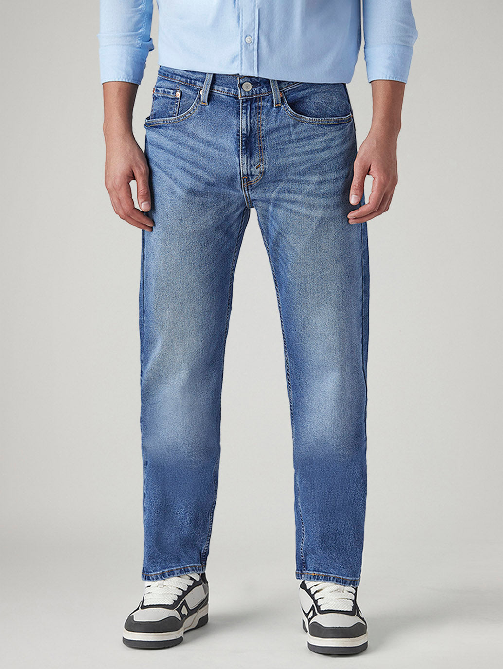 Men's 511 Blue Slim Fit Mid Rise Jeans - Front View