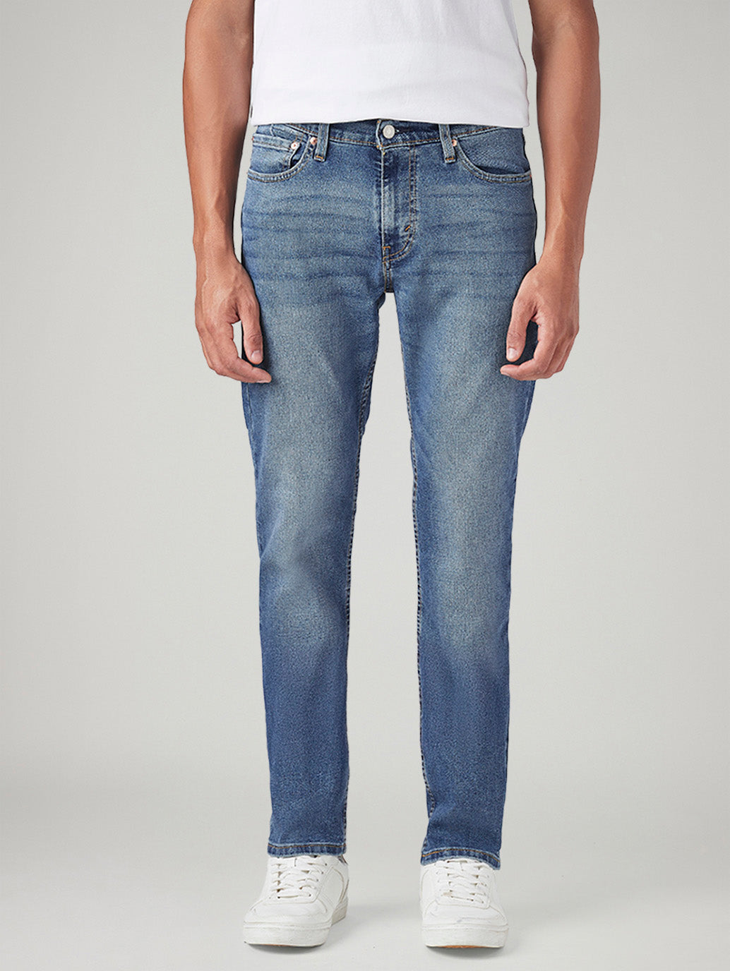 Men's 511 Blue Slim Fit Mid Rise Jeans - Front View