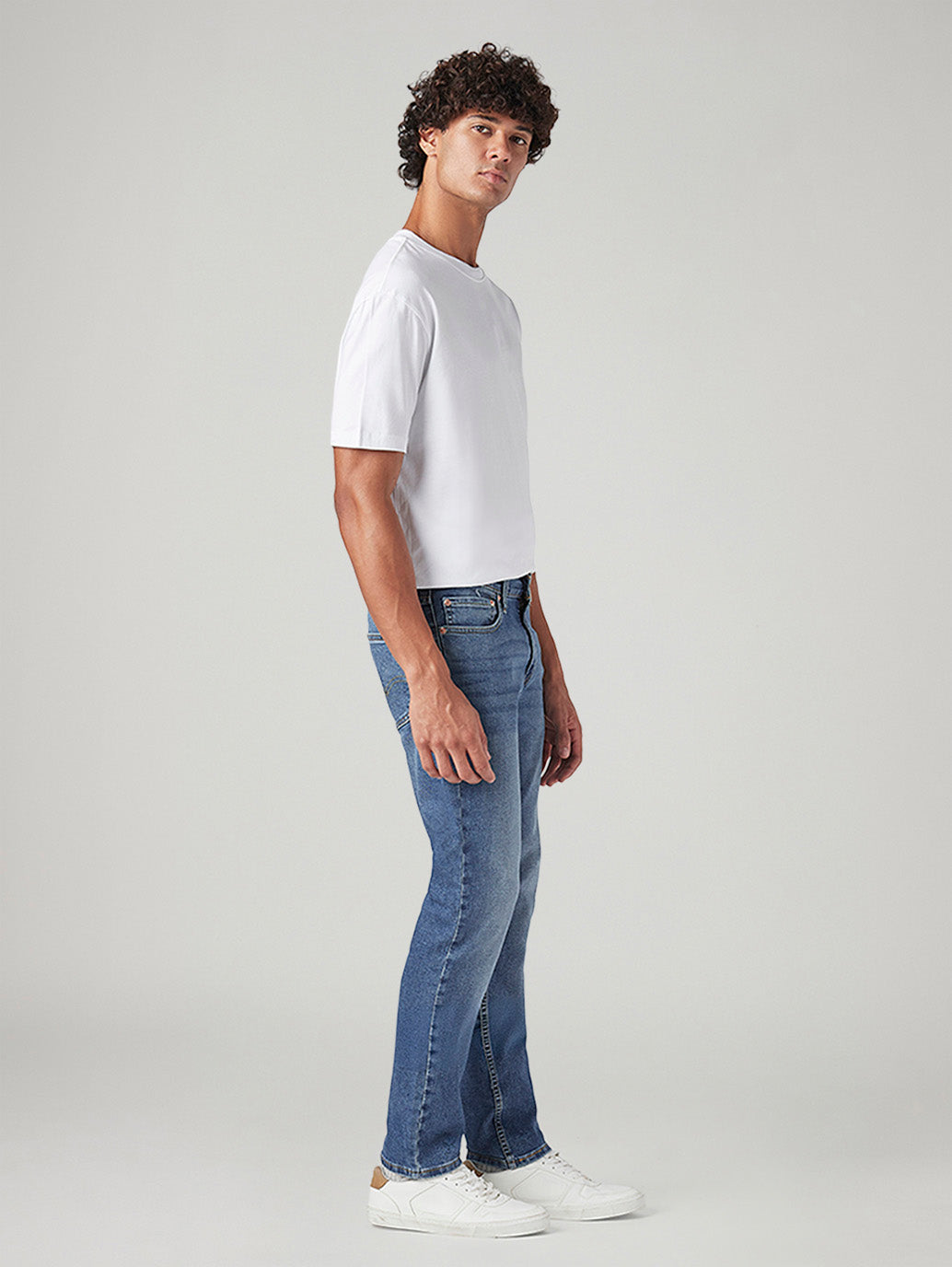 Men's 511 Med Indigo Slim Fit Mid Rise Jeans - Side View
