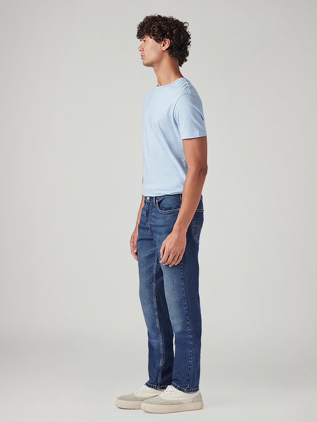 Men's 511 Dark Indigo Slim Fit Mid Rise Jeans - Side View