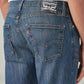 Men's 511 Blue Slim Fit Mid Rise Jeans - Detail View