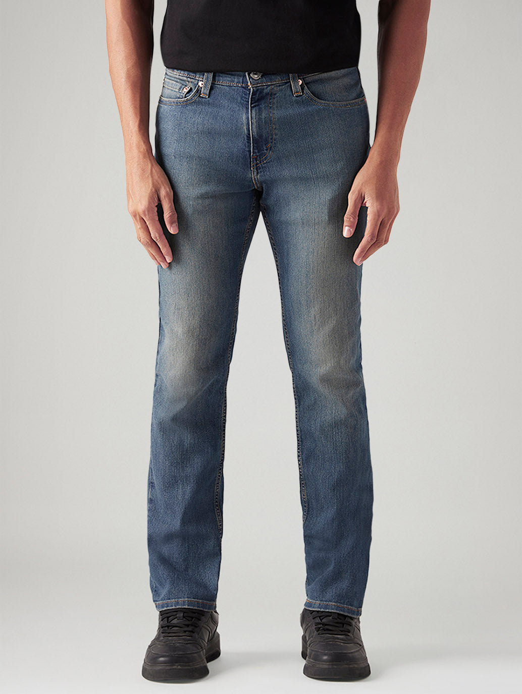 Men's 511 Blue Slim Fit Mid Rise Jeans - Front View