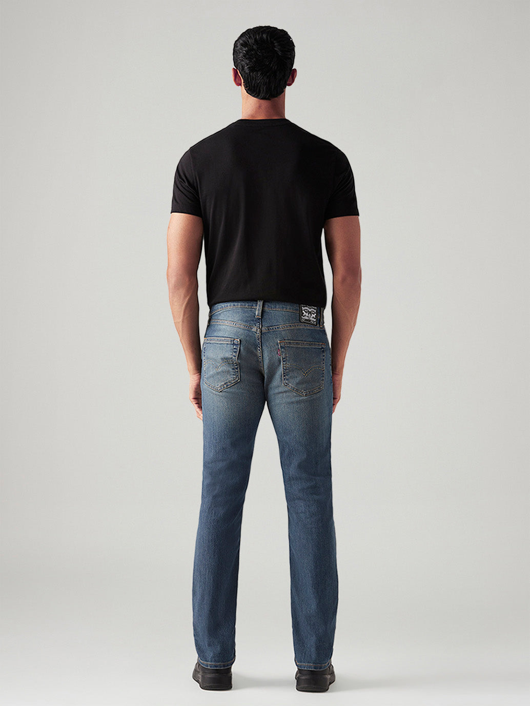 Men's 511 Med Indigo Slim Fit Mid Rise Tinted Jeans - Back View