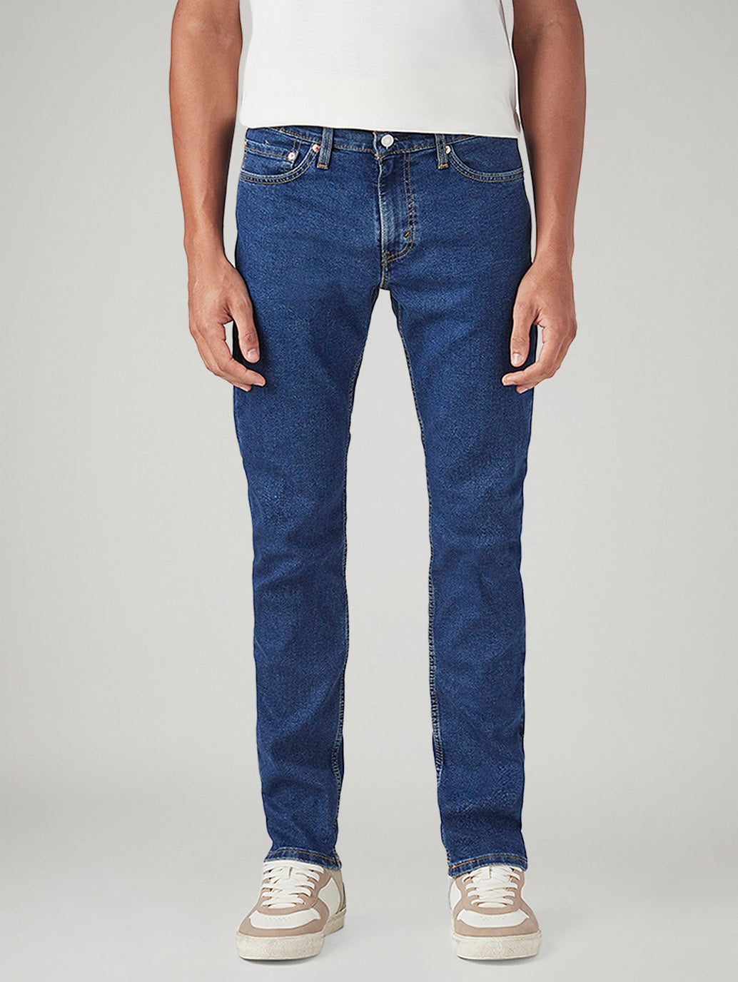 Men's 511 Blue Slim Fit Mid Rise Jeans - Front View
