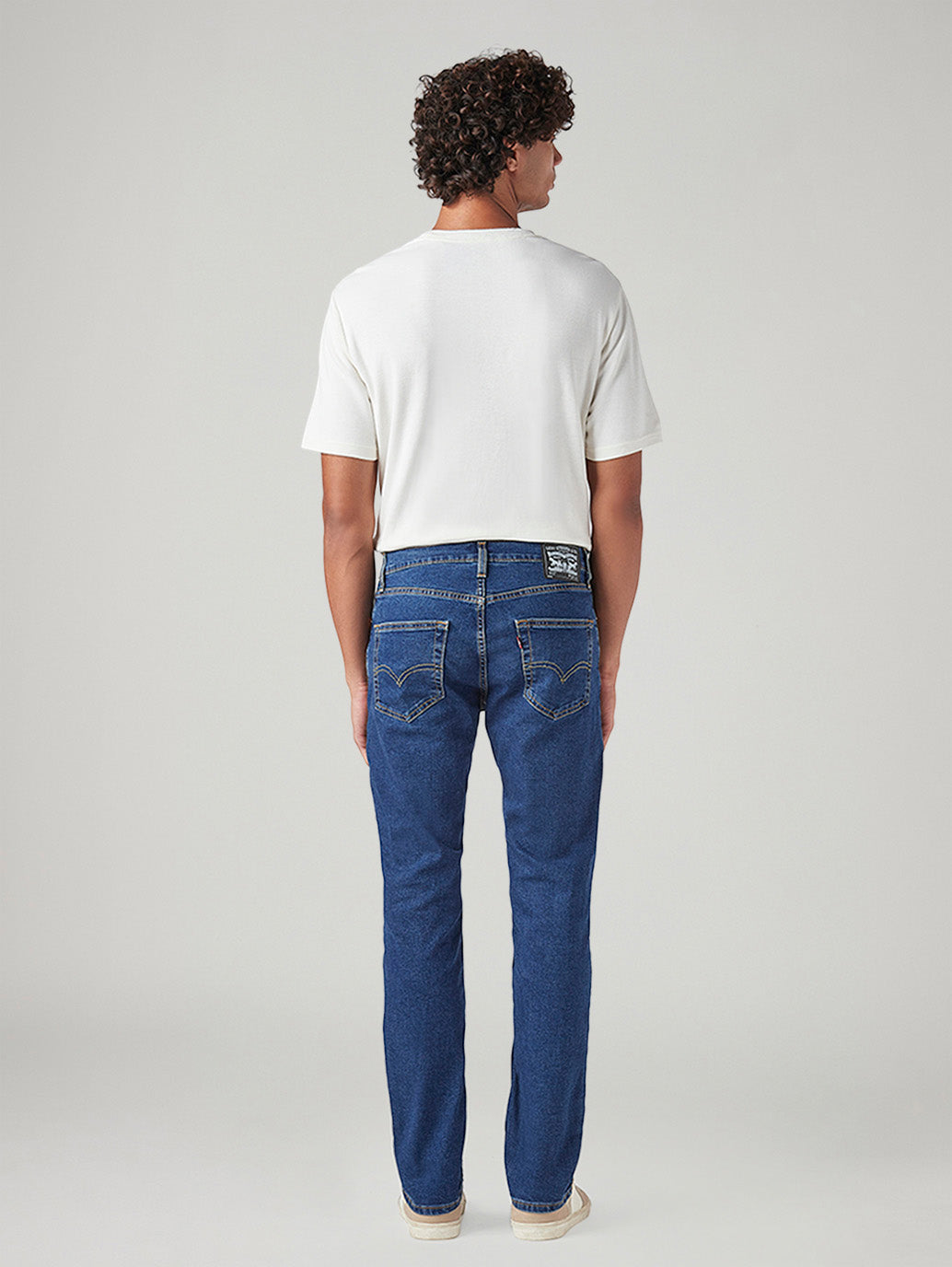 Men's 511 Blue Slim Fit Mid Rise Jeans - Back View