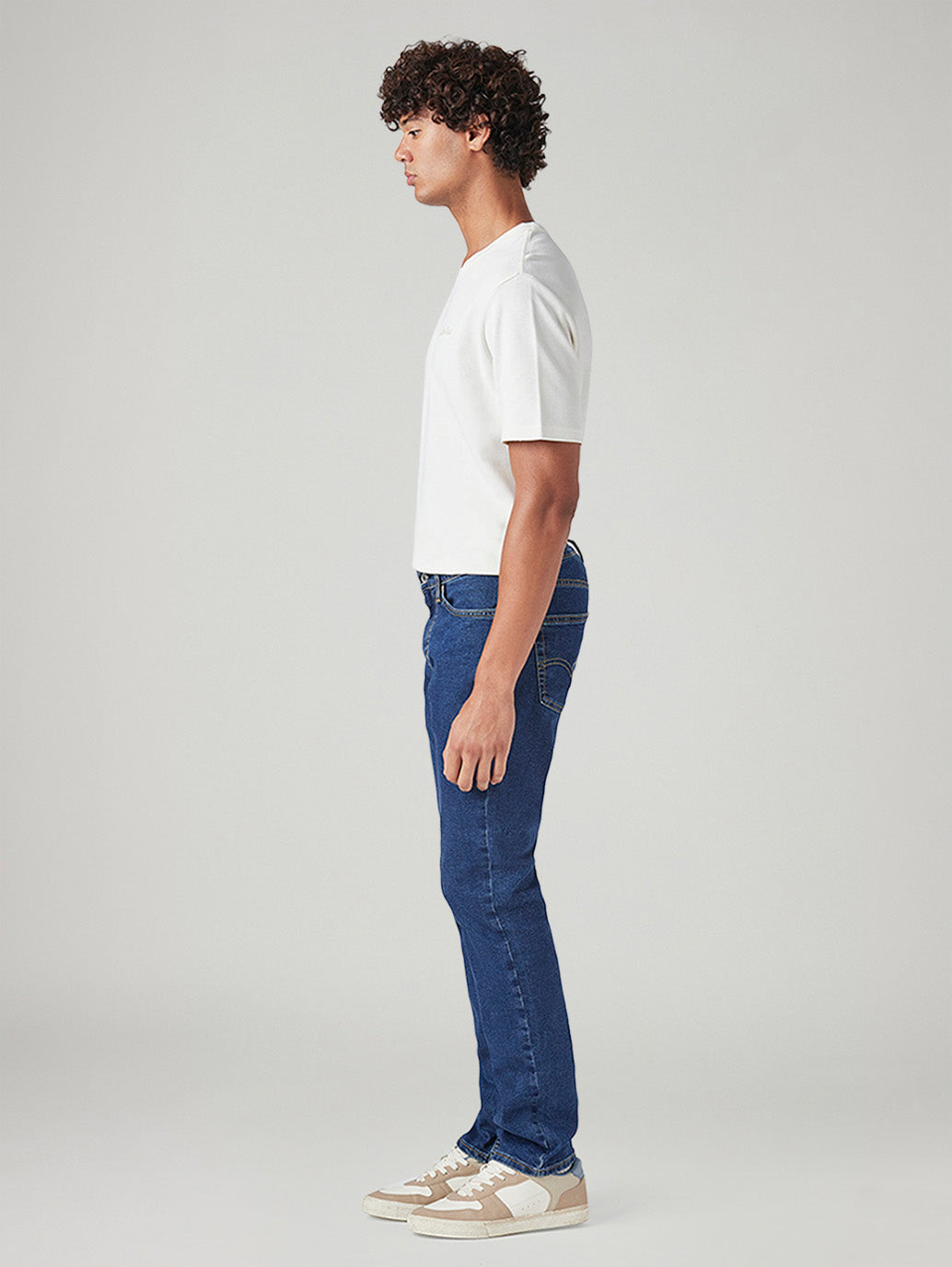 Men's 511 Blue Slim Fit Mid Rise Jeans - Side View