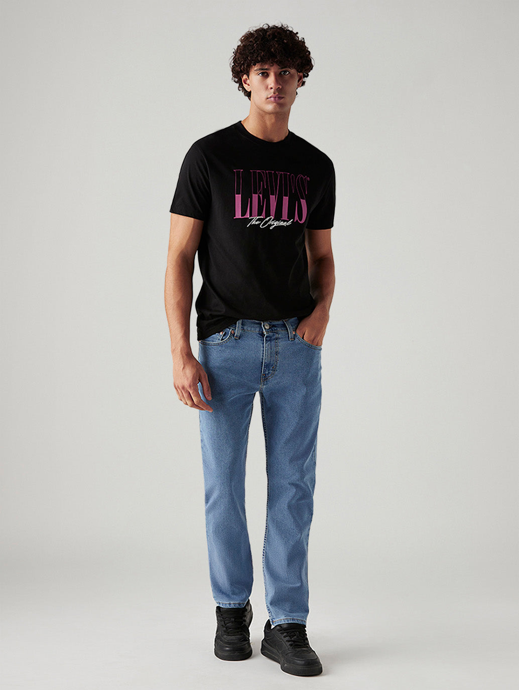 Men's 511 Light Blue Slim Fit Mid Rise Jeans - Styleshot View