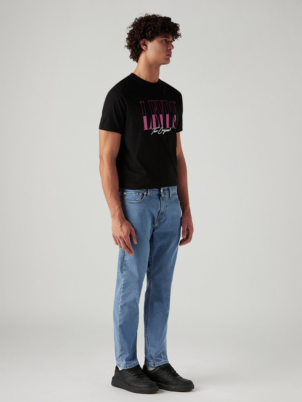 Men's 511 Light Blue Slim Fit Mid Rise Jeans - Side View