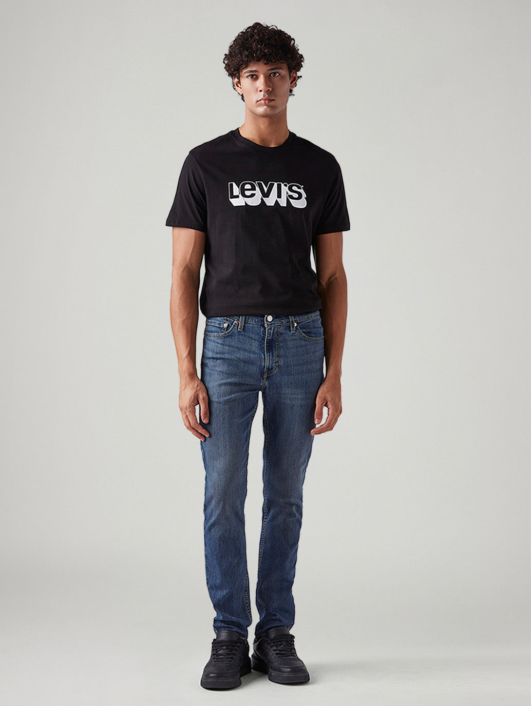 Men's 511 Blue Slim Fit Mid Rise Jeans - Front View