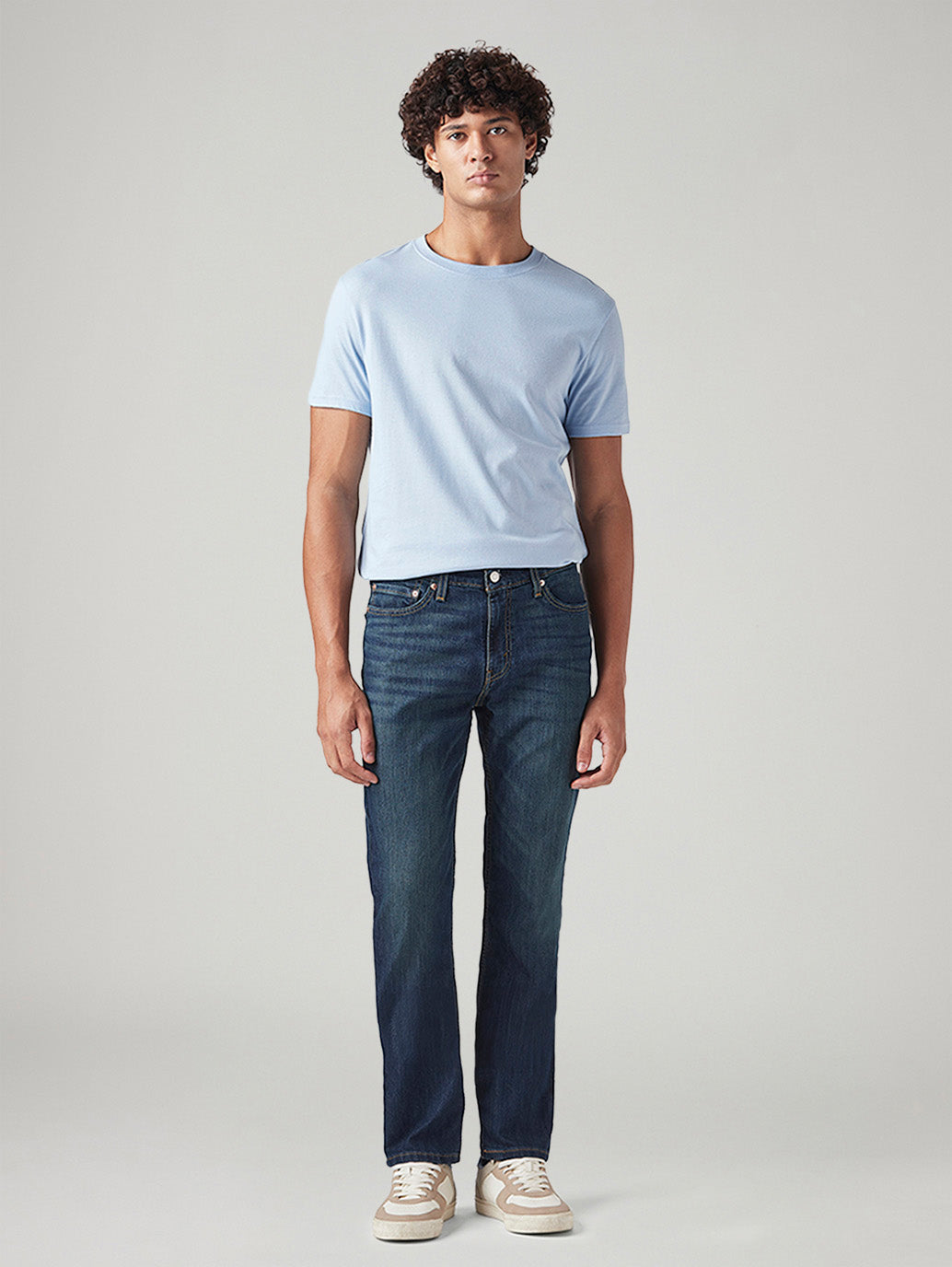 Men's 511 Dark Blue Slim Fit Mid Rise Jeans - Front View
