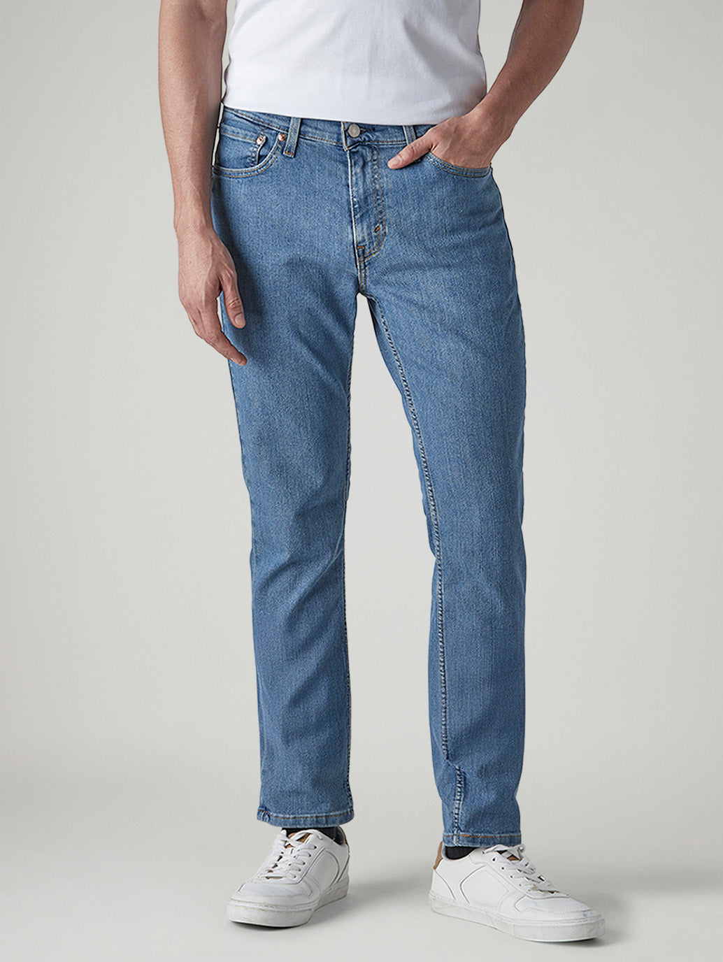 Men's 511 Blue Slim Fit Mid Rise Jeans - Front View