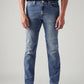 Men's 511 Blue Slim Fit Mid Rise Jeans - Front View