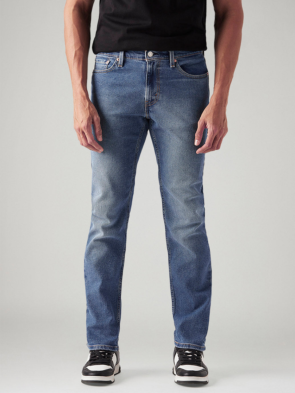 Men's 511 Blue Slim Fit Mid Rise Jeans - Front View