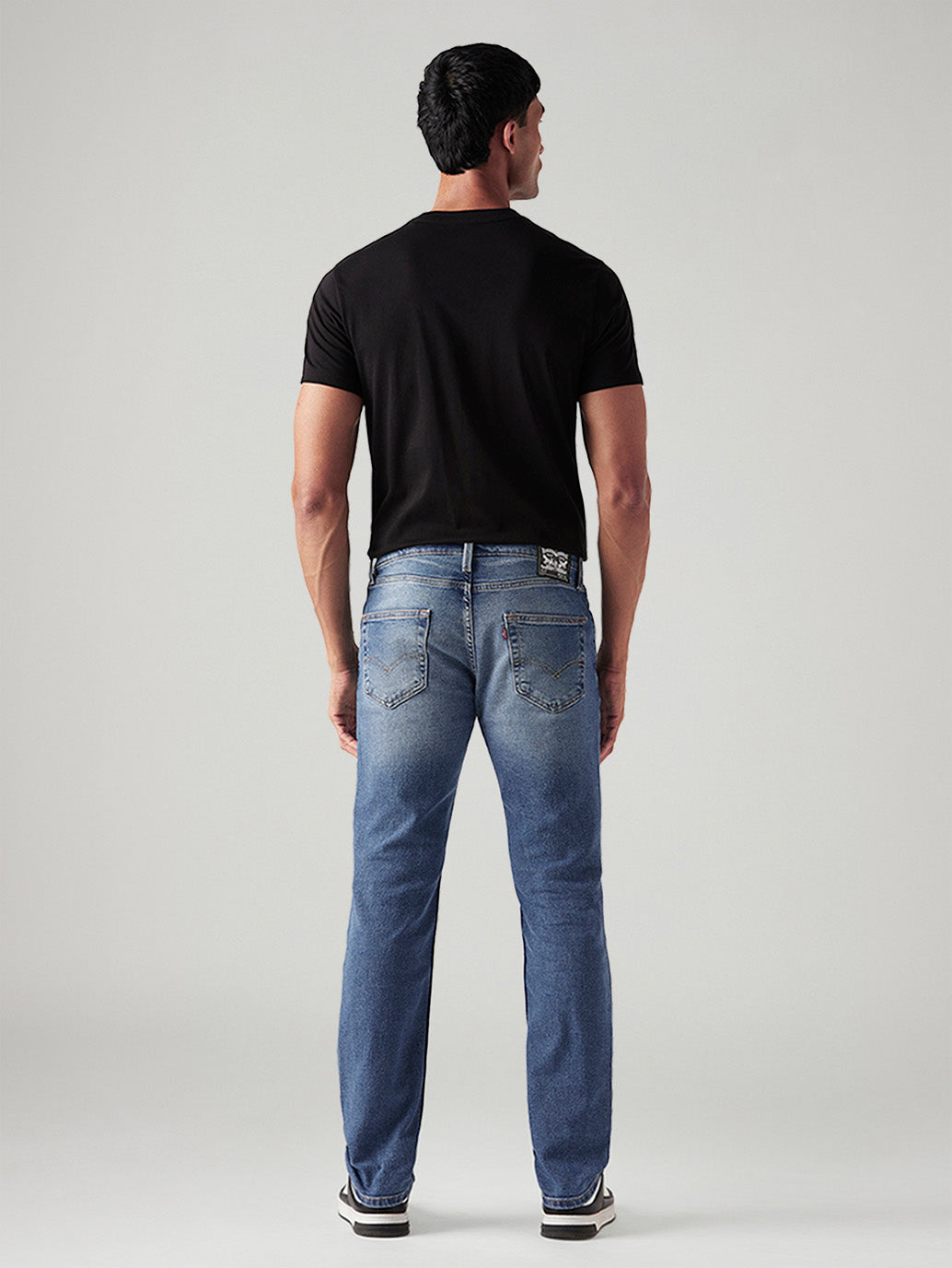 Men's 511 Blue Slim Fit Mid Rise Jeans - Back View
