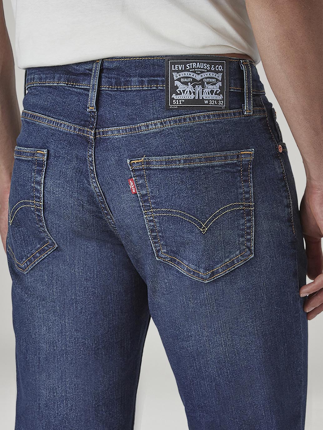 Men's 511 Dark Indigo Slim Fit Mid Rise Jeans - 20 View