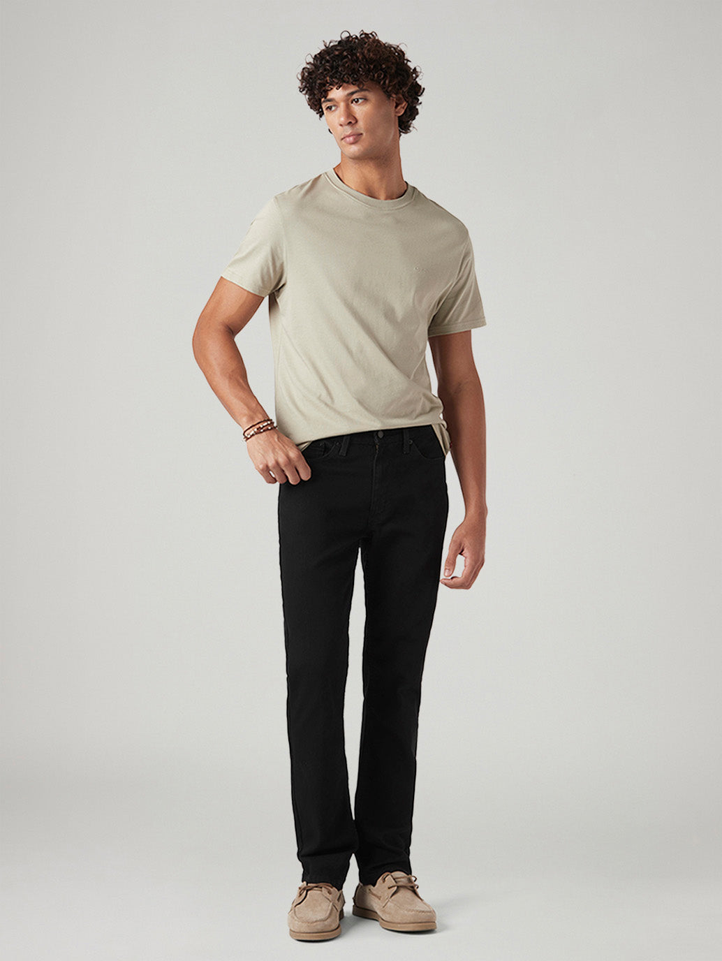 Men's 511 Black Slim Fit Mid Rise Jeans - Styleshot View