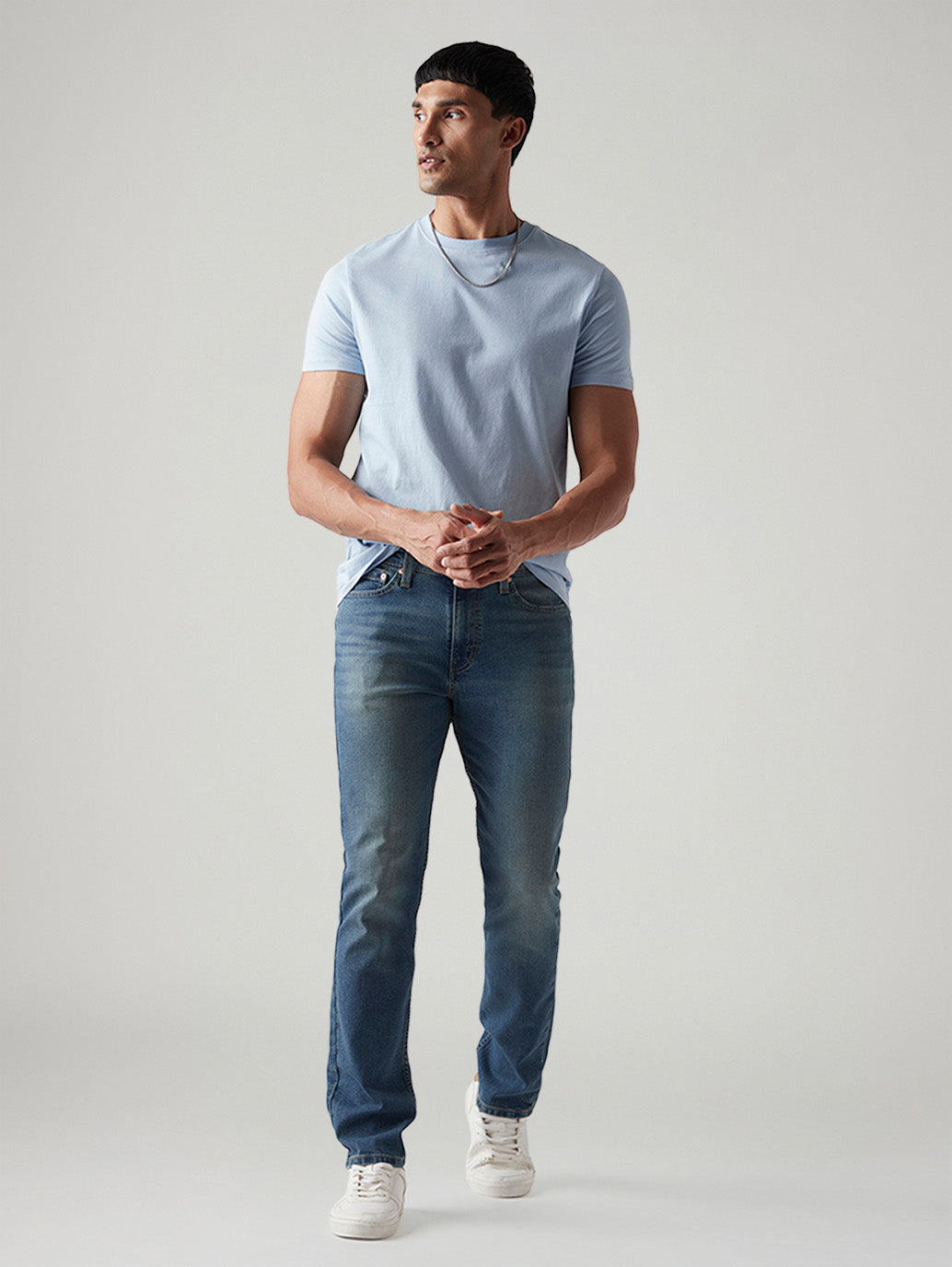 Men's 511 Blue Slim Fit Mid Rise Jeans - Styleshot View