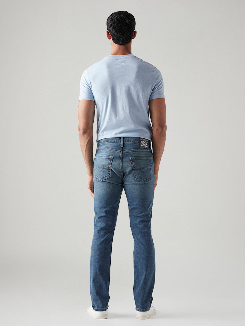 Men's 511 Blue Slim Fit Mid Rise Jeans - Back View