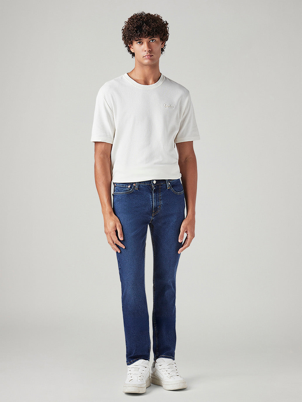Men's 511 Blue Slim Fit Mid Rise Jeans - Front View