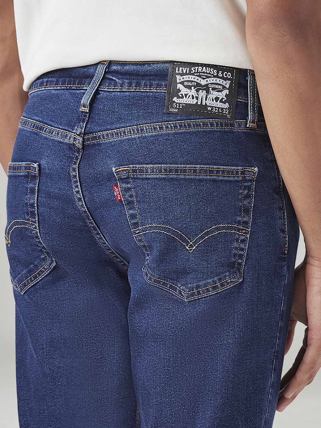 Men's 511 Dark Indigo Slim Fit Mid Rise Jeans - 20 View