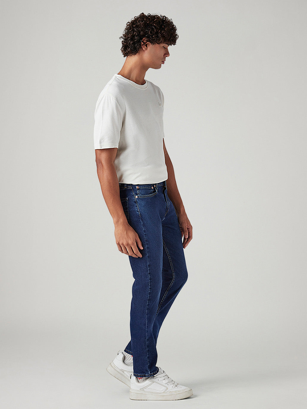 Men's 511 Dark Indigo Slim Fit Mid Rise Jeans - Side View