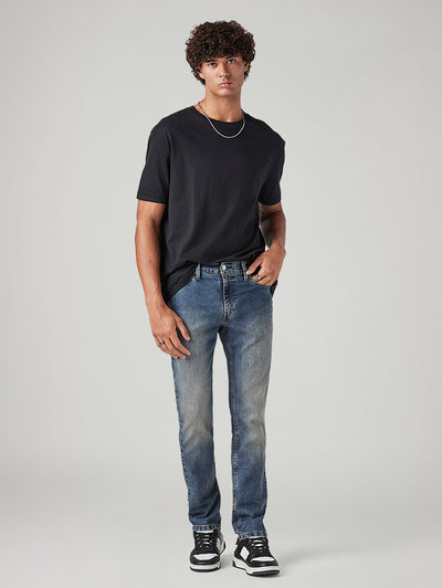 Men's 511 Blue Slim Fit Mid Rise Tinted Jeans-image-24