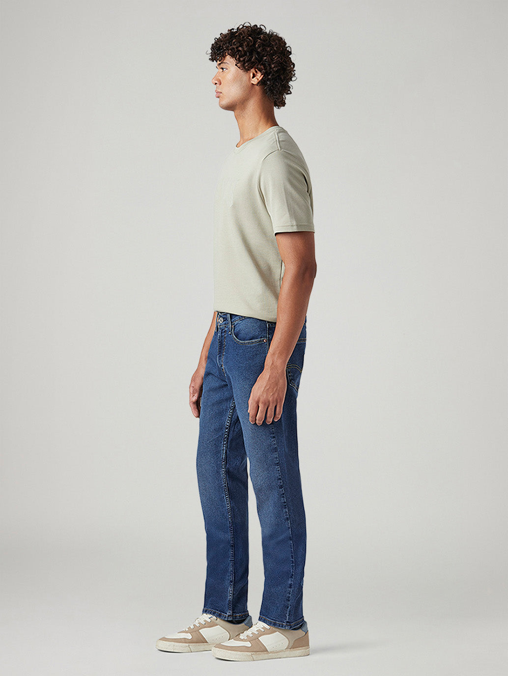 Men's 511 Med Indigo Slim Fit Mid Rise Jeans - Side View