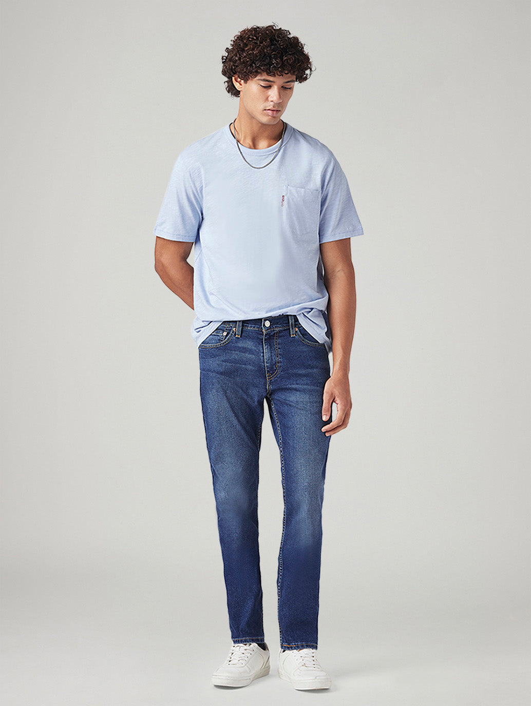 Men's 511 Blue Slim Fit Mid Rise Jeans
