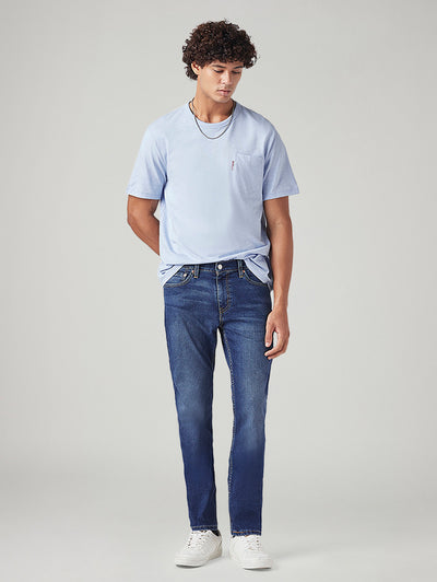 Men's 511 Blue Slim Fit Mid Rise Jeans-image-44