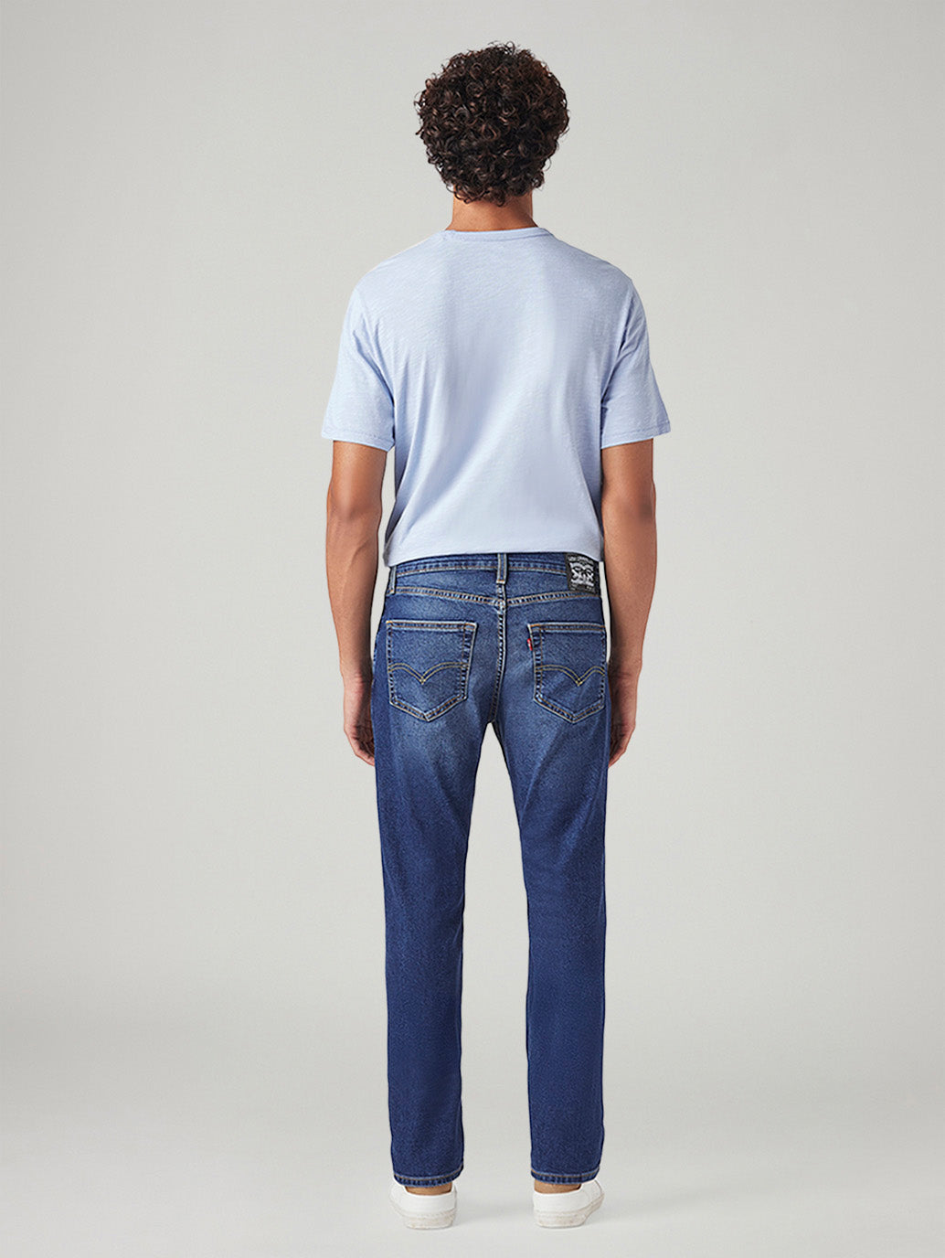 Men's 511 Blue Slim Fit Mid Rise Jeans - Back View