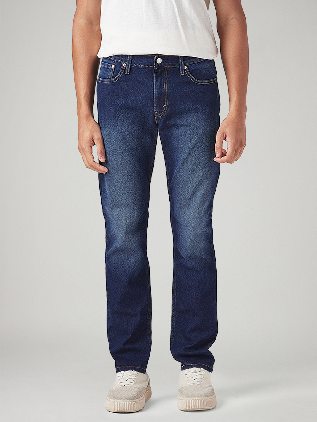 Men's 511 Dark Blue Slim Fit Mid Rise Jeans - Front View