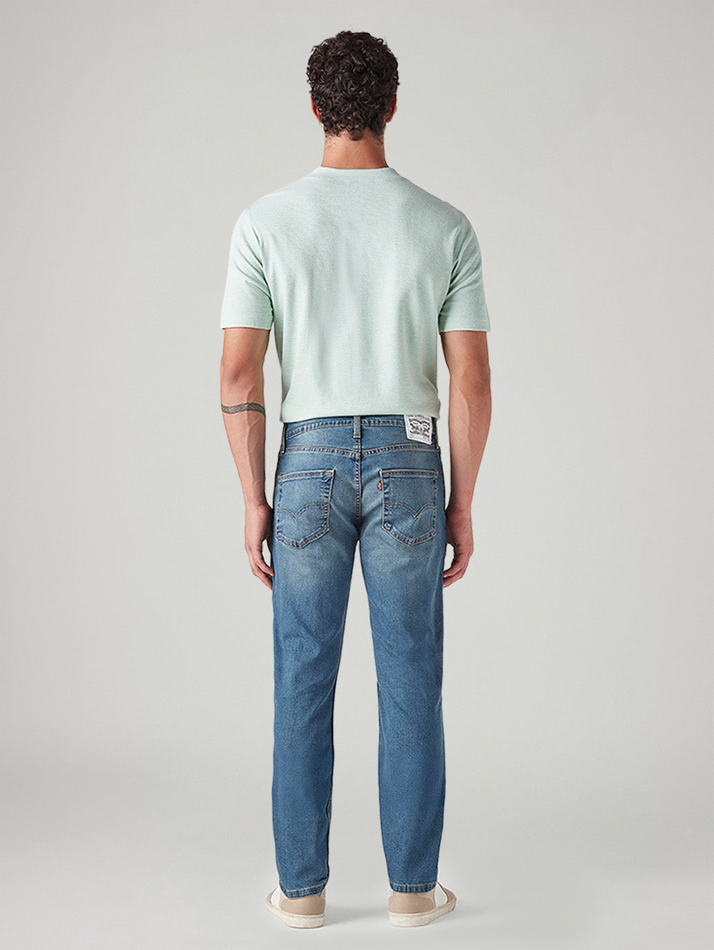 Men's 511 Blue Slim Fit Mid Rise Jeans - Back View