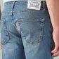 Men's 511 Blue Slim Fit Mid Rise Jeans - Detail View