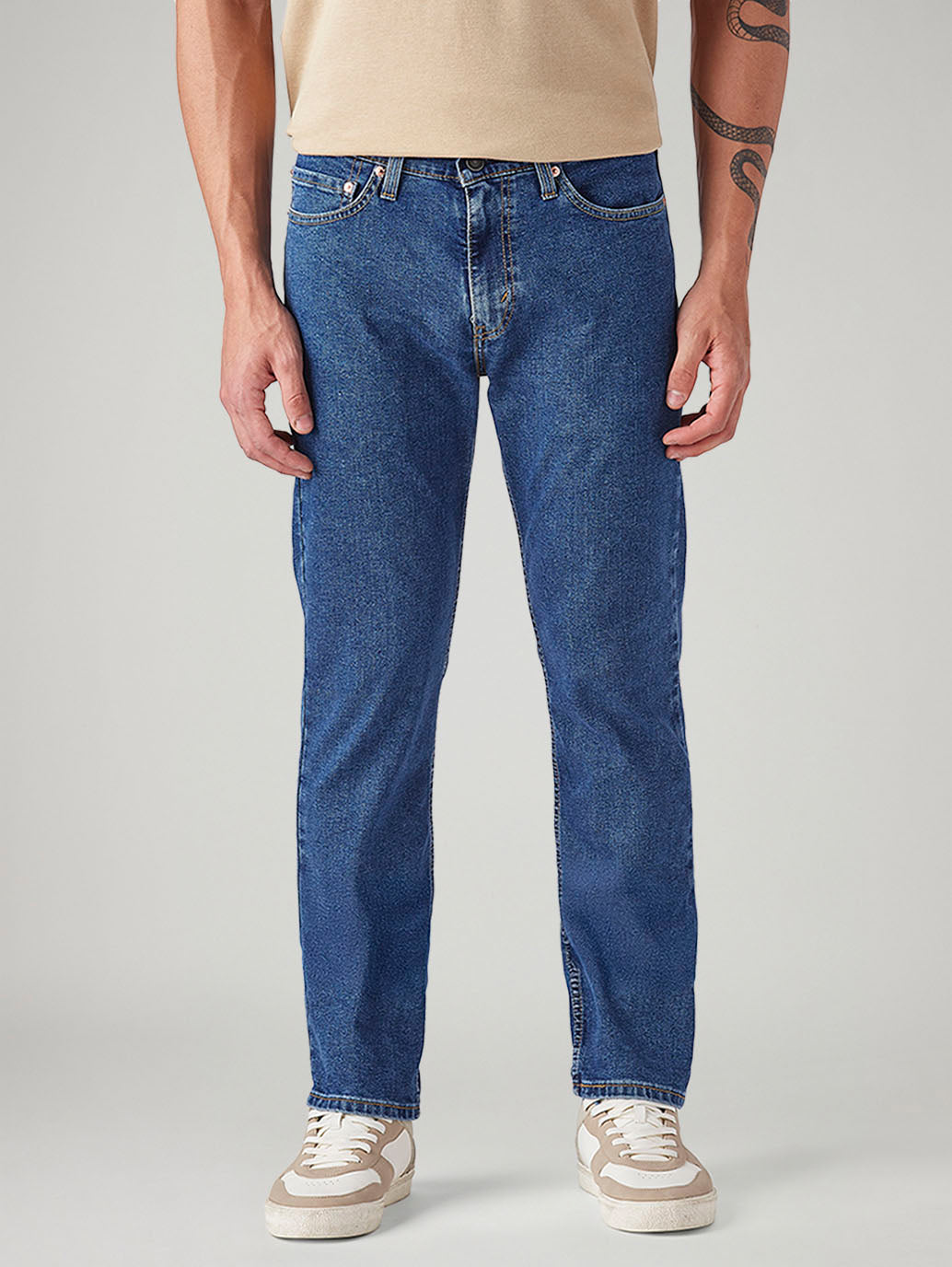 Men's 511 Blue Slim Fit Mid Rise Jeans - Front View