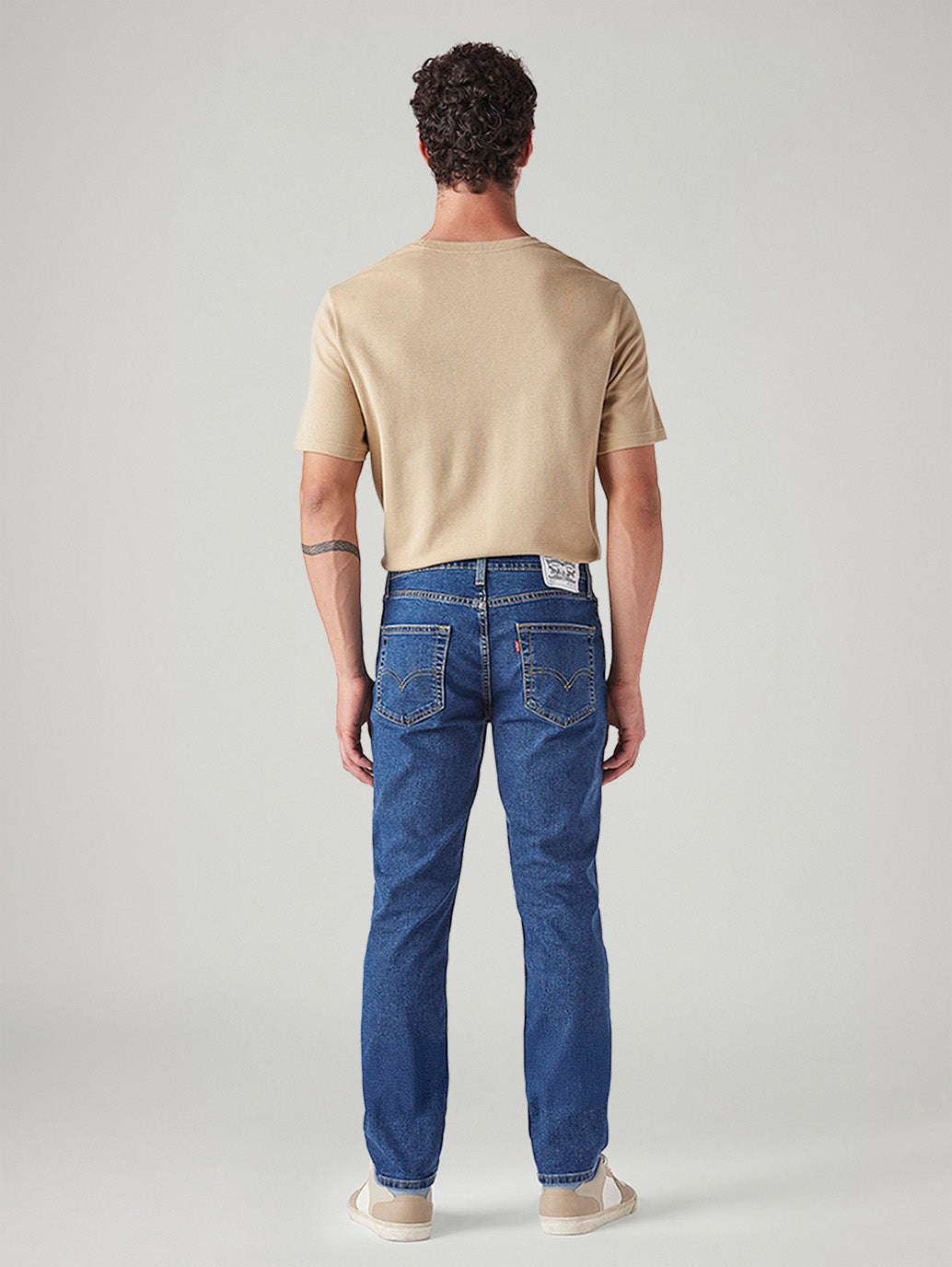 Men's 511 Blue Slim Fit Mid Rise Jeans - Back View