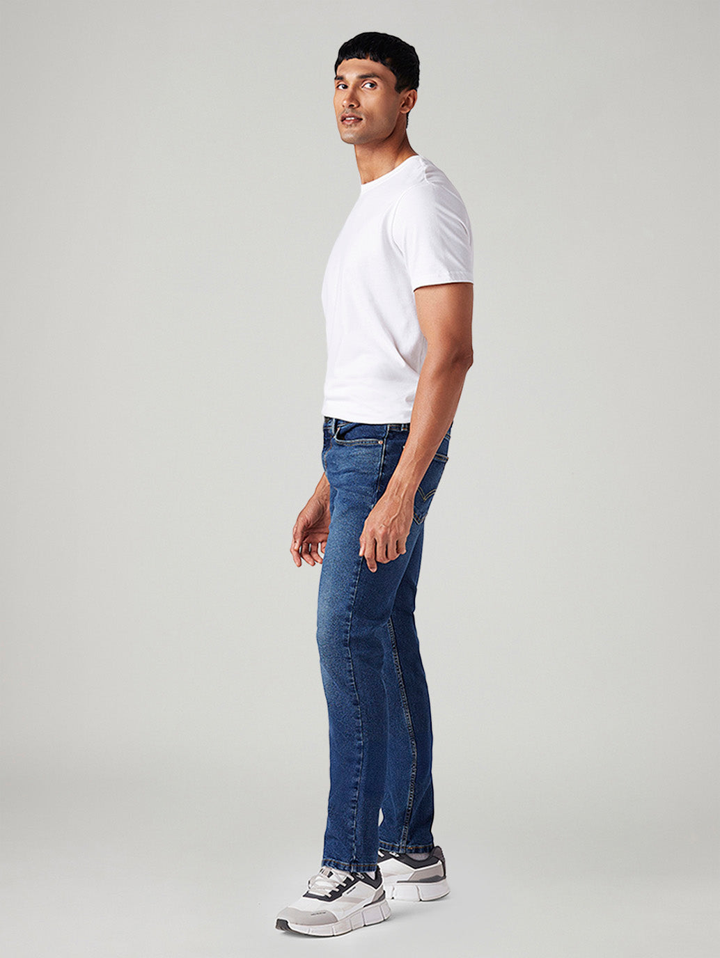 Men's 511 Dark Indigo Slim Fit Mid Rise Jeans - Side View