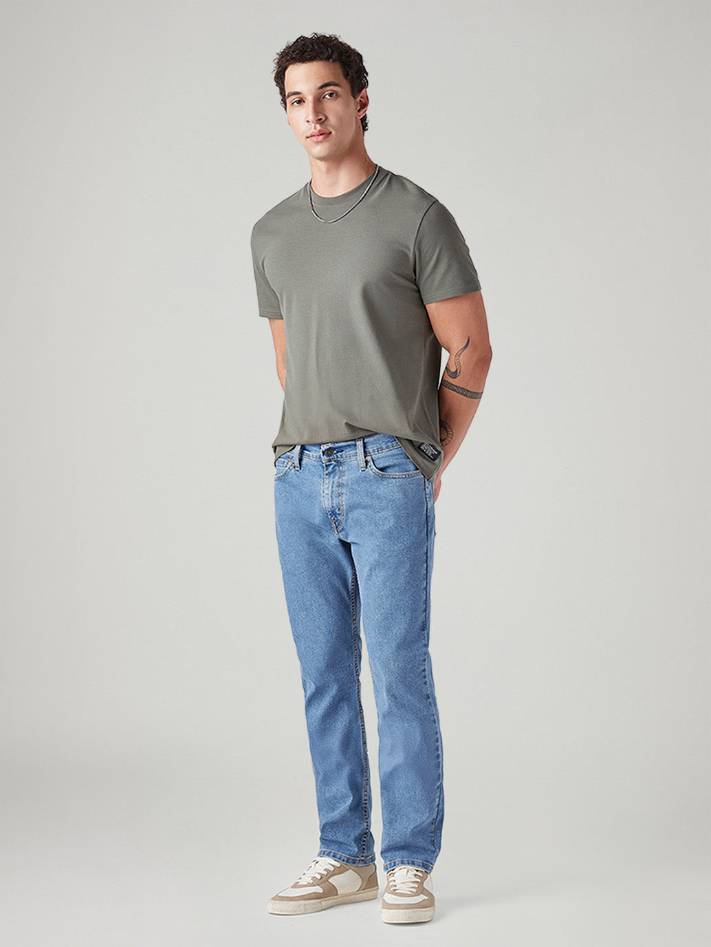Men's 511 Light Indigo Slim Fit Mid Rise Jeans - Front View
