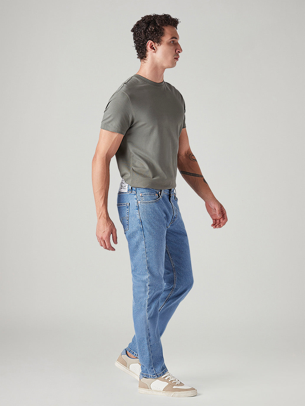 Men's 511 Light Indigo Slim Fit Mid Rise Jeans - Side View