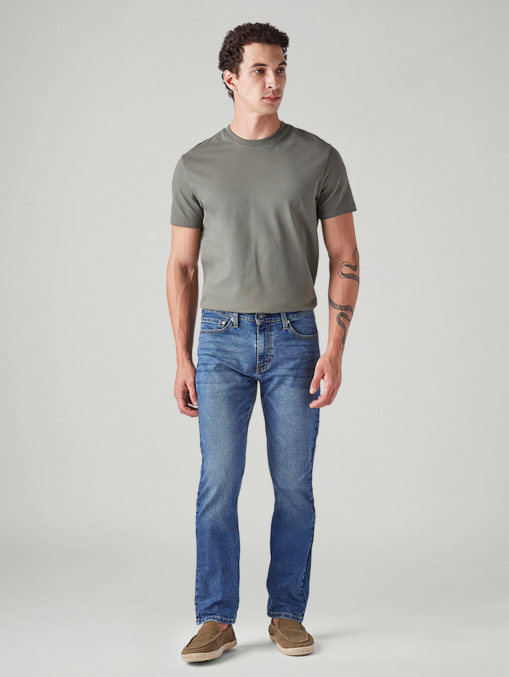 Men's 511 Dark Indigo Slim Fit Mid Rise Jeans - Front View