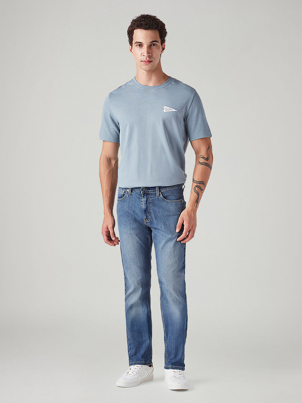 Men's 511 Med Indigo Slim Fit Mid Rise Jeans - Front View