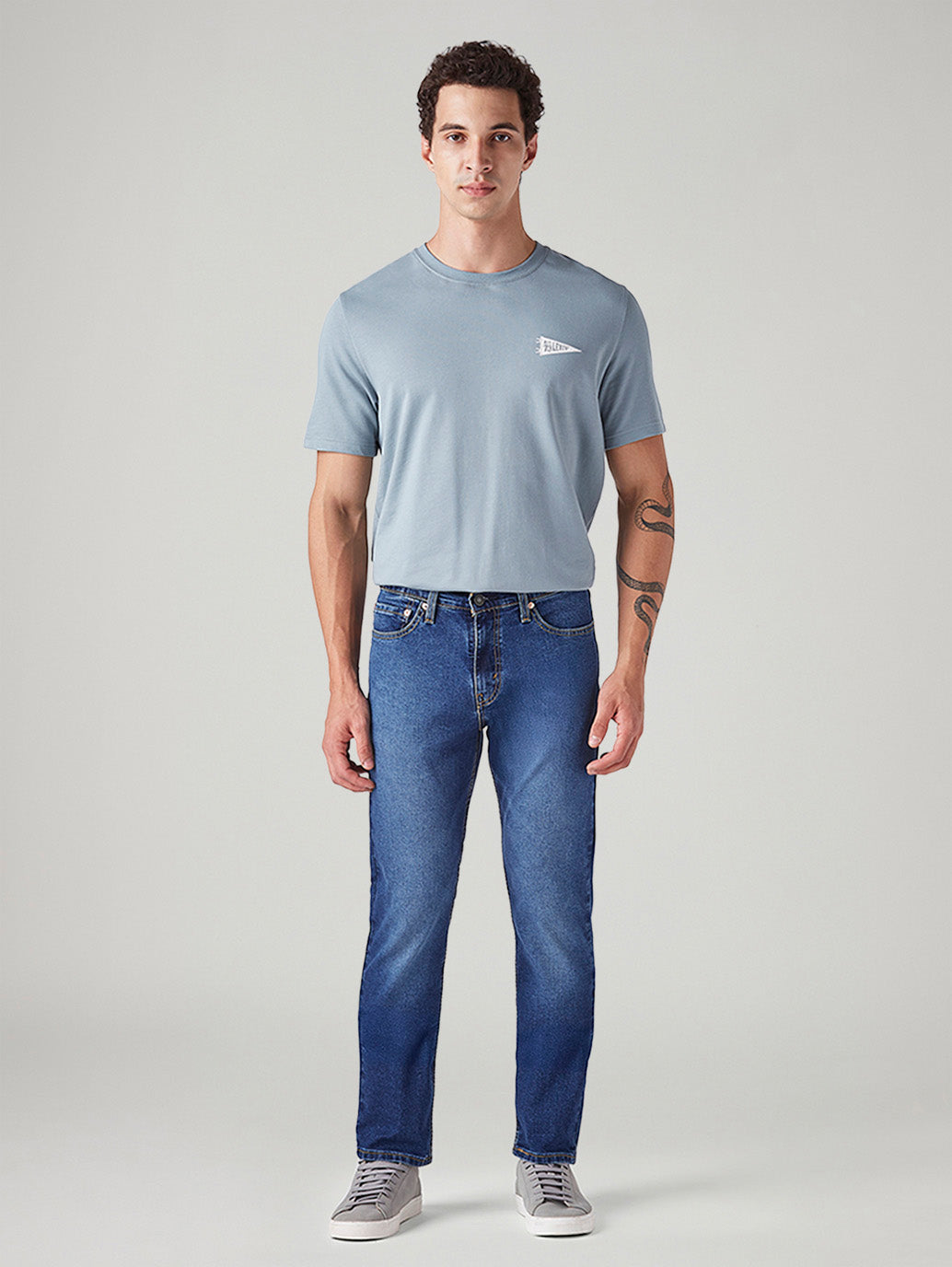 Men's 511 Dark Indigo Slim Fit Mid Rise Jeans - Front View