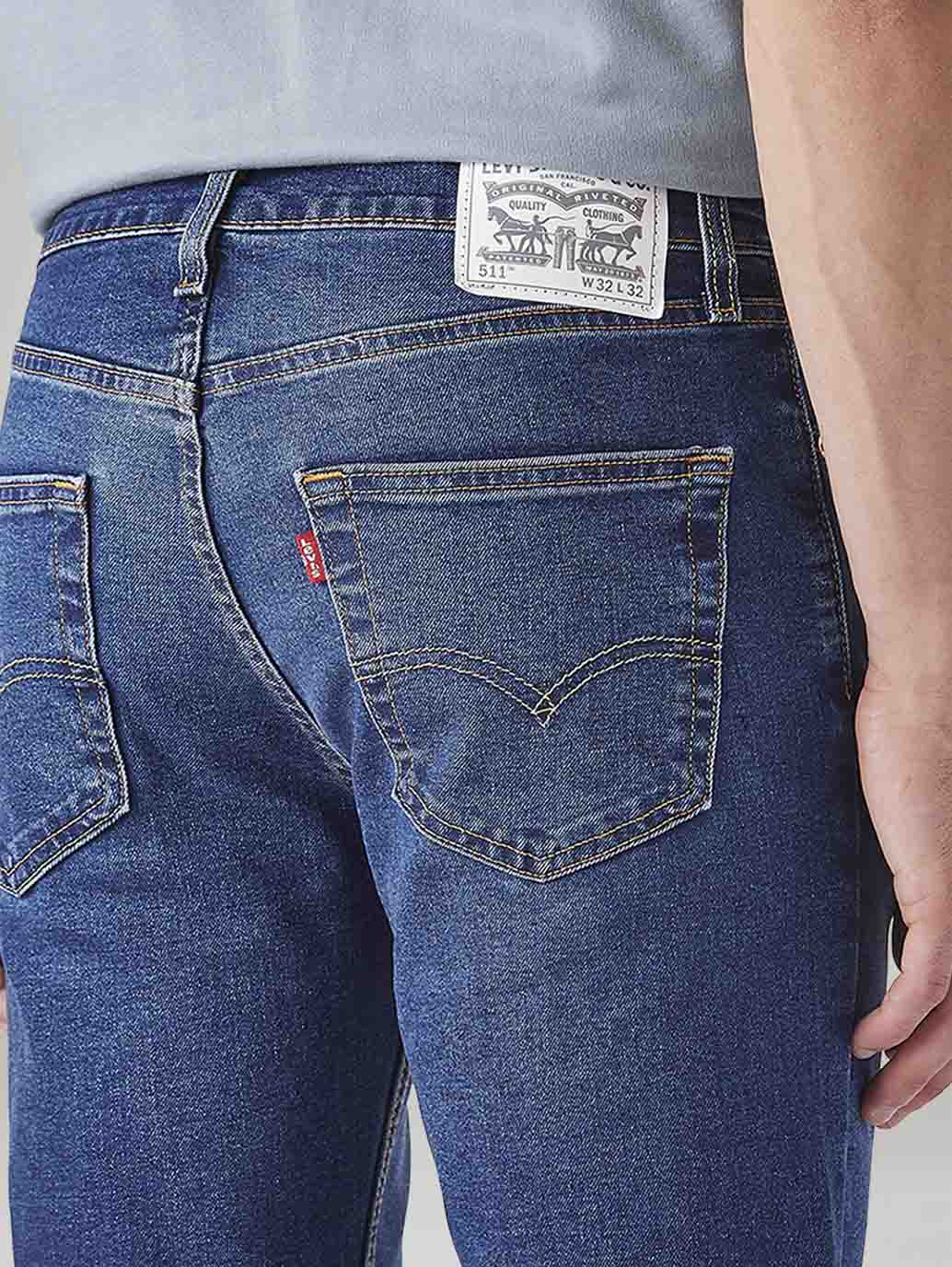 Men's 511 Dark Indigo Slim Fit Mid Rise Jeans - 20 View