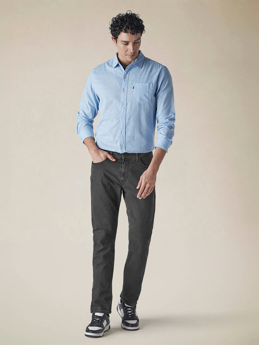 Men's 511 Charcoal Grey Slim Fit Mid Rise Jeans - bc702b4b-5279-4685-bafc-43cc0f8f579b View