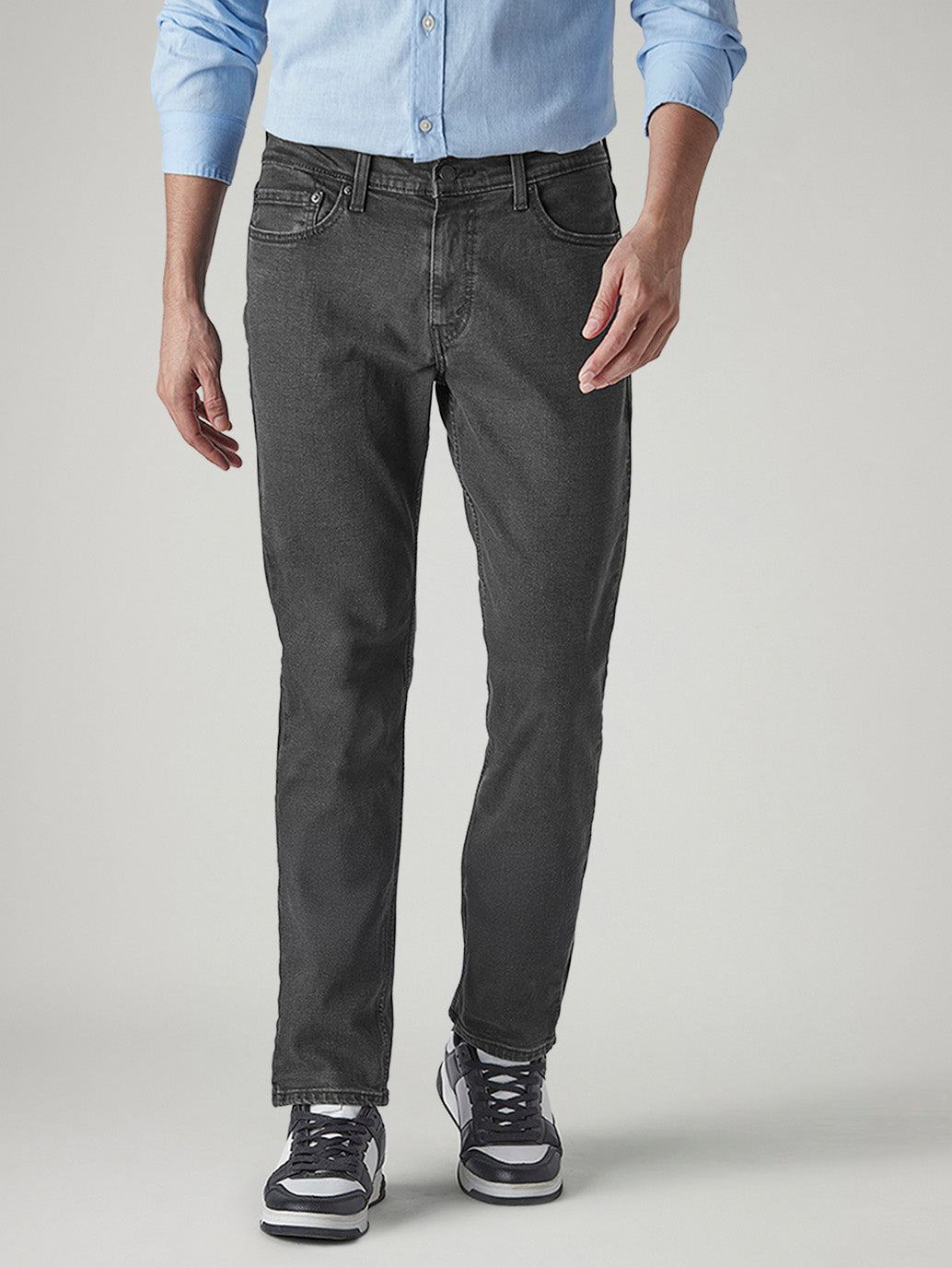 Men's 511 Charcoal Grey Slim Fit Mid Rise Jeans - Front View
