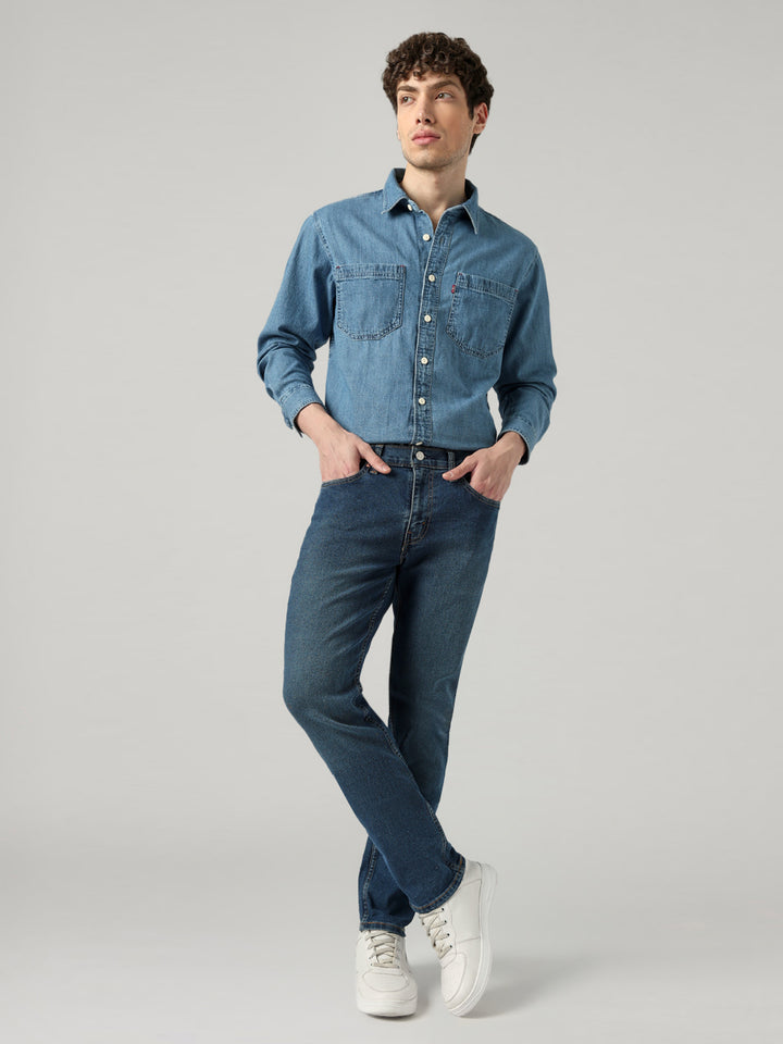 Men's 511 Dark Blue Slim Fit Mid Rise Jeans