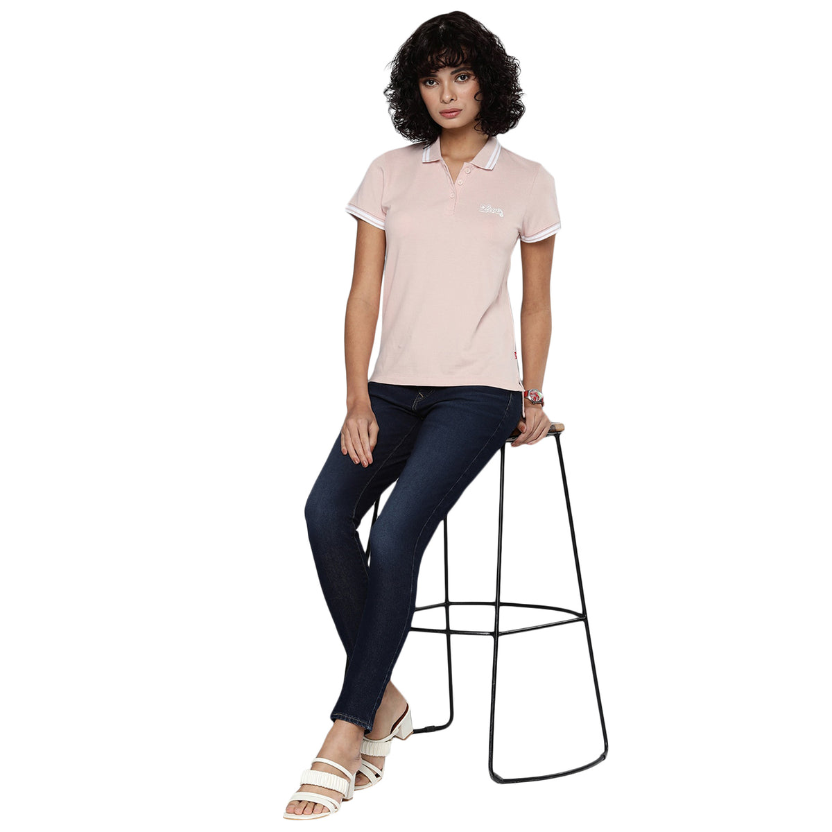 Women's 710 Blue Skinny Fit Mid Rise Jeans