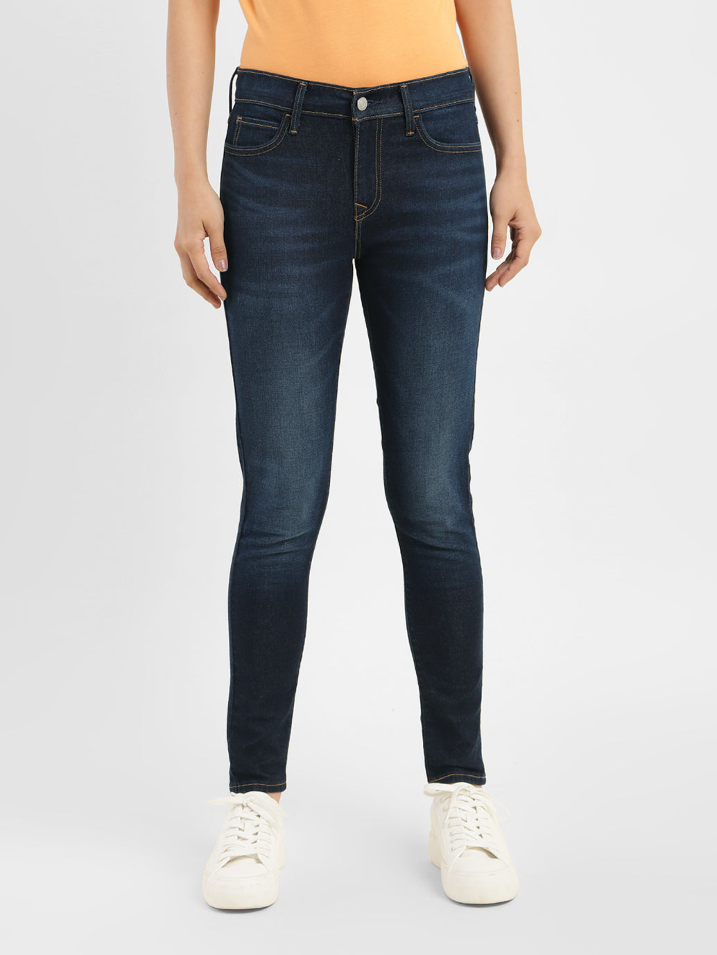 Women's 710 Blue Skinny Fit Mid Rise Jeans