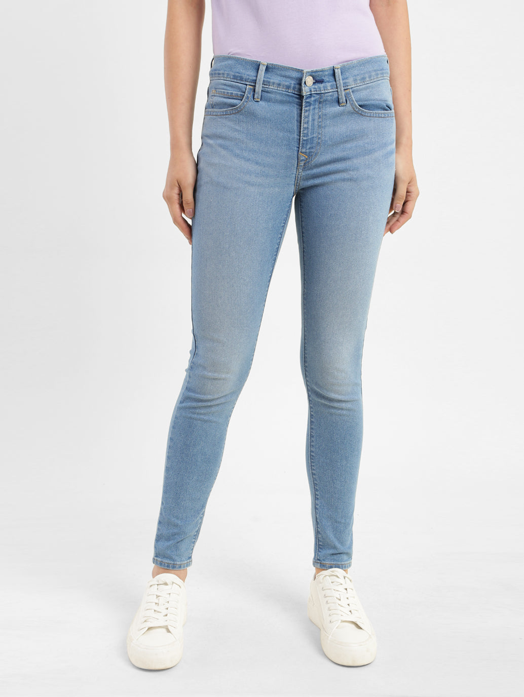 Women's 710 Blue Skinny Fit Mid Rise Jeans